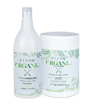 Organic Set – Shampooing 1000ml + Masque 1000g – Soins Post Botox Organic et Régénération des Cheveux | Diana Beau