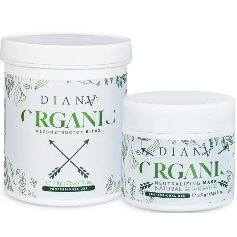 Organic HaarBotox voor pluizig haar 1000ml + 500ml | Diana Beauty & Creative Organic HaarBotox voor pluizig haar 1000ml + 500ml | Diana Beauty & Creative