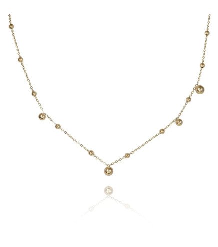 Collier 'Delicate Drops' avec Perles Irrégulières, Plaqué Or 14k