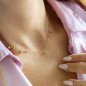 Halskette 'Delicate Drops' mit Unregelmäßigen Perlen, Vergoldet mit 14k Gold