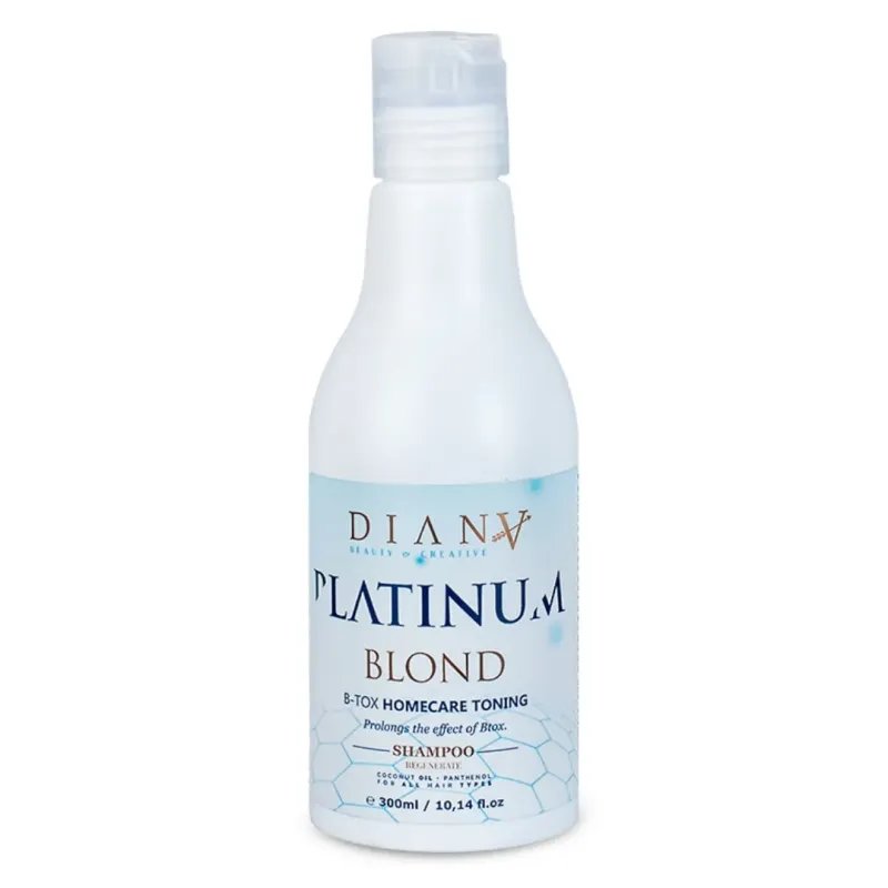 Platinum – Szampon do włosów blond po zabiegu botoxu włosów 300 ml | Diana Beauty & Creative