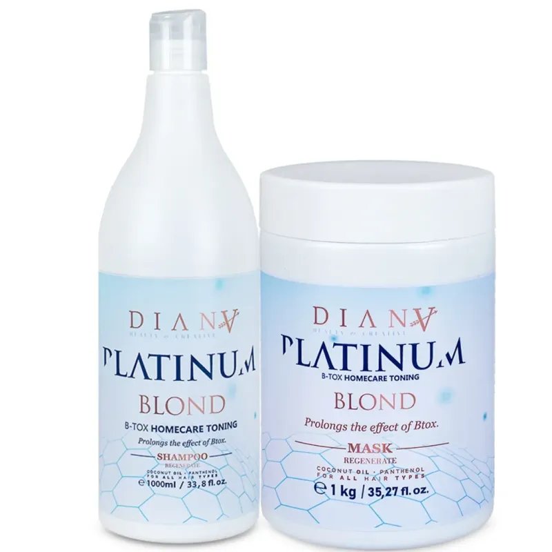 Platinum Care – Haarbotox Set für blondes Haar 1000ml + 1000g | Diana Beauty & Creative
