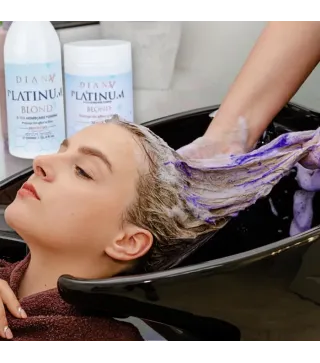 Platinum – Zestaw szampon 1000ml + maska 1000g do włosów blond po botoxie włosów | Diana Beauty & Creative