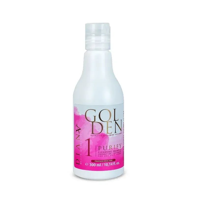 Golden Purifying Shampoo – Szampon oczyszczający przed botoxem włosów, keratynowym prostowaniem i zabiegami fryzjerskimi 300ml