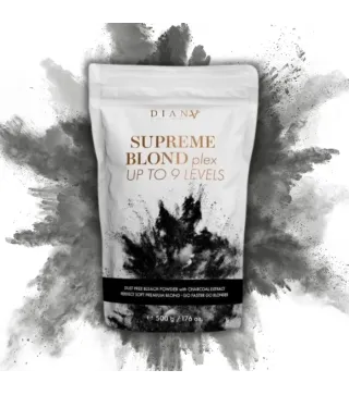 Supreme Blond – Bezpyłowy rozjaśniacz do włosów z węglem bambusowym i technologią Plex 500g | Diana Beauty & Creative