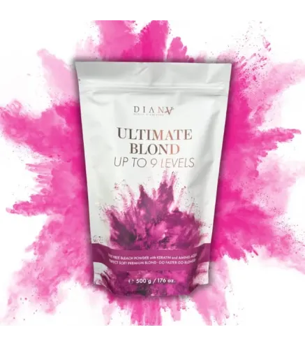 ULTIMATE Blond – Bezpyłowy rozjaśniacz do włosów z systemem Plex i keratyną roślinną 500g | Diana Beauty & Creative