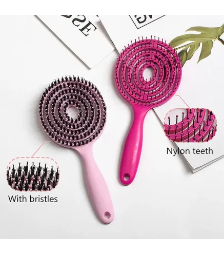 Superflexibele Haarborstel met Wildzwijnhaar – Massage, Ontklitten, Drogen | Diana Beauty & Creative