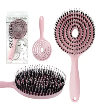 Super elastyczna szczotka do włosów z włosiem z dzika – masaż, rozczesywanie, suszenie | Diana Beauty & Creative
