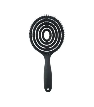 Super Flexibele Varkenshaar Haarborstel – Zwart – Massage, Ontwarren, Drogen | Diana Beauty & Creative