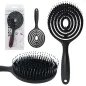 Super Flexible Boar Bristle Hairbrush – Black – Massage, Detangling, Drying | Diana Beauty & Creative