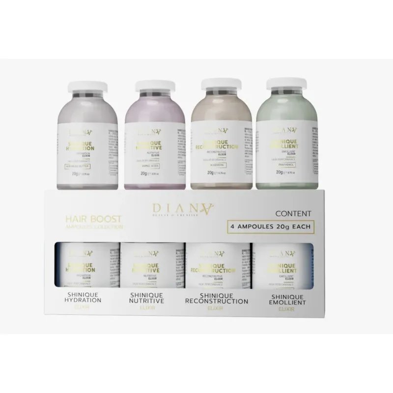 Shinique Hair Boost Elixir – Set of 4 Professional Hair Boosters 4x20ml | Diana Beauty & Creative Shinique Hair Boost Elixir – Set of 4 Professional Hair Boosters 4x20ml | Diana Beauty & Creative
