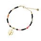 Bracelet 'Klavertje' with Gemstones, Gold Plated with 14k Gold