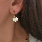 Ohrringe 'Hartjes' mit Weißem Bernstein, Vergoldet mit 14k Gold