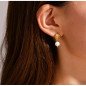 Oorbellen 'Bohemian Pearl Shell', Verguld met 14-karaats Goud Oorbellen 'Bohemian Pearl Shell', Verguld met 14-karaats Goud