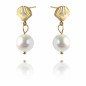 Oorbellen 'Bohemian Pearl Shell', Verguld met 14-karaats Goud Oorbellen 'Bohemian Pearl Shell', Verguld met 14-karaats Goud