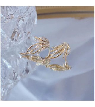 Boucles d'oreilles 'Birds', Plaqué Or 14k