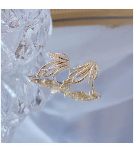 Boucles d'oreilles 'Birds', Plaqué Or 14k