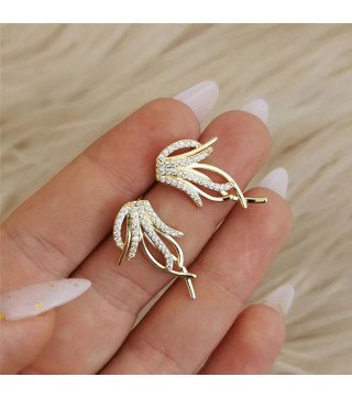 Earrings 'Birds', Gold Plated with 14k Gold