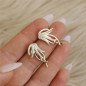 Earrings 'Birds', Gold Plated with 14k Gold Earrings 'Birds', Gold Plated with 14k Gold