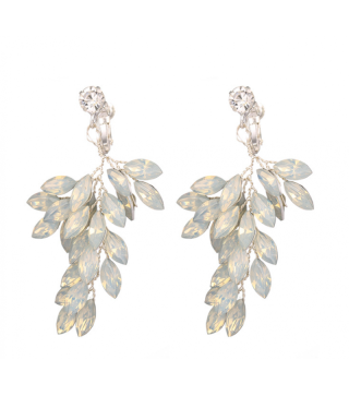 Handmade wedding earrings with rhinestones Canna