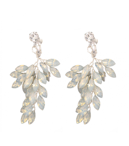 Handmade wedding earrings with rhinestones Canna