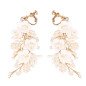 Boucles d'oreilles de mariage faites à la main avec strass Lilium