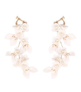 Boucles d'oreilles de mariage faites à la main avec strass Iris