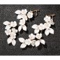 Handgefertigte Hochzeitsohrringe mit Strasssteinen Iris