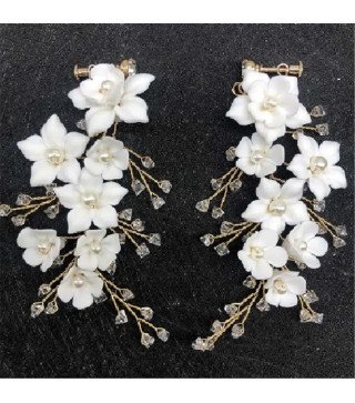 Handmade wedding earrings with rhinestones Java