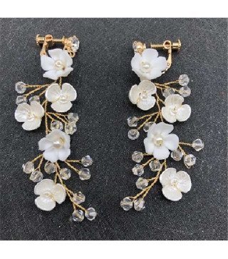 Handmade wedding earrings with rhinestones Dahlia