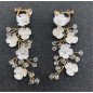 Handmade wedding earrings with rhinestones Dahlia