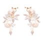 Boucles d'oreilles 'Fuchsia' avec Strass Faits Main et Or 14k Boucles d'oreilles 'Fuchsia' avec Strass Faits Main et Or 14k