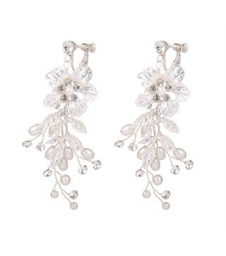 Earrings 'Liria' with Crystals and Handcrafted Design