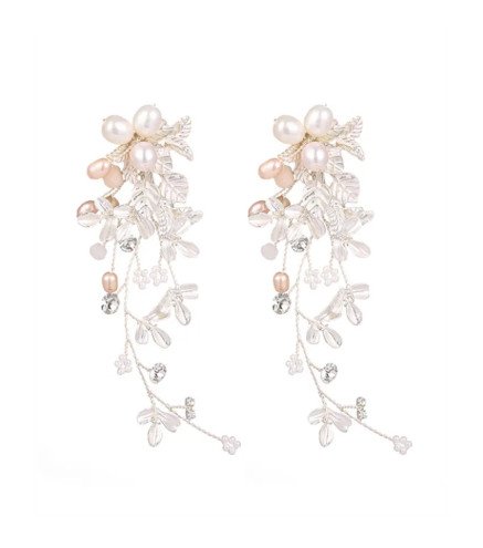 Earrings 'Rosa' with Crystals and Handcrafted Design