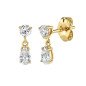 Ohrringe 'Shine' mit Hängendem Kristall, Vergoldet mit 14k Gold Ohrringe 'Shine' mit Hängendem Kristall, Vergoldet mit 14k Gold