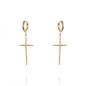 Earrings 'Diamond Cross' Gold Plated with 14k Gold Earrings 'Diamond Cross' Gold Plated with 14k Gold