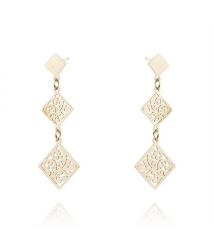 Boucles d'oreilles 'Diamante' Plaqué Or 14k