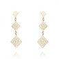 Boucles d'oreilles 'Diamante' Plaqué Or 14k