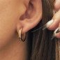 Boucles d'oreilles 'Color Zirconia' avec Zirconiums Colorés, Plaqué Or Léger