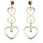 Ohrringe 'Infinity Hearts' in Herzform, Vergoldet mit Leichtem Gold Ohrringe 'Infinity Hearts' in Herzform, Vergoldet mit Leichtem Gold