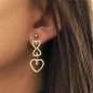 Ohrringe 'Infinity Hearts' in Herzform, Vergoldet mit Leichtem Gold Ohrringe 'Infinity Hearts' in Herzform, Vergoldet mit Leichtem Gold