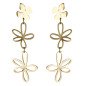 Ohrringe 'Triple Flowers' in Blumenform, Vergoldet mit Leichtem Gold Ohrringe 'Triple Flowers' in Blumenform, Vergoldet mit Leichtem Gold