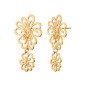 Ohrringe 'Ajour Flowers' in Blumenform, Vergoldet mit Leichtem Gold Ohrringe 'Ajour Flowers' in Blumenform, Vergoldet mit Leichtem Gold