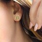 Earrings 'Ornament' Ornament-Shaped, Gold Plated with 14k Gold Earrings 'Ornament' Ornament-Shaped, Gold Plated with 14k Gold