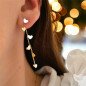 Ohrringe 'Amor Gold' mit Hängenden Herzen, Vergoldet mit 14k Gold Ohrringe 'Amor Gold' mit Hängenden Herzen, Vergoldet mit 14k Gold