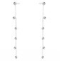 Earrings 'Night' with Silver Beads, Silver Plated Earrings 'Night' with Silver Beads, Silver Plated