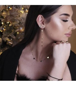 Kolczyki 'Night Vision' pozłacane 14k złotem