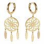 Earrings 'Dreamcatcher' Dreamcatcher-Shaped, Gold Plated with 14k Gold