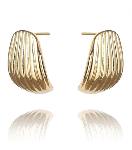 Kolczyki 'Elegant Gold' pozłacane 14k złotem