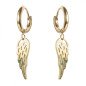 Boucles d'oreilles 'Golden Wings' en Forme d'Ailes, Plaqué Or 14k